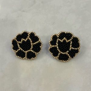 CUTE black and gold earrings-worn once!!